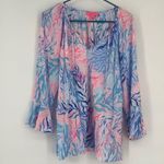 Lilly Pulitzer  Pink and Blue Patterned Top Size XL Photo 0
