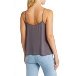 All in Favor NWOT  Lace Trim Cami Tank Top Grey Small double lined front Photo 1