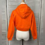 ZARA  Cropped Pullover Hoodie Orange-Small Photo 1