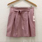 Free People  Mauve Payton Paperbag PU Leather Skirt Photo 7