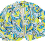 Vibrant Paisley Blazer retro print Blue Size 18W Photo 0