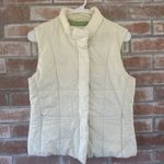 Vineyard Vines Cream Green Quilted Puffer Vest Small Photo 0