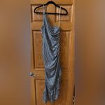 Cinq à Sept Christel Silk One Shoulder Asymmetric Ruffle Hem Midi Dress Size 10 Photo 4