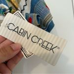 Cabin creek NEW  Vintage Novelty Fruit Stripe Button Down Top Womens Small cotton Photo 4