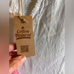 White Sleeveless Midi Dress with Boxy Relaxed Fit crochet details summer cotton Size XXL Photo 7