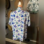 90’s Anna Kriste Beachy Shell Shirt XL White Photo 6