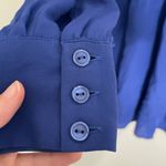 Parker  Blue V Neck Silk Dress Small Photo 2