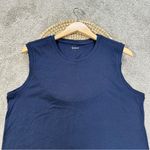 Quince Women’s Cotton Modal Muscle Tank Top Sleeveless Minimalist in Navy L Photo 5