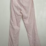 Lulu B 100%Linen White and Pink striped straight leg pants. Photo 2