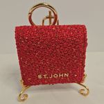 St. John  Scarlet and Gold Mini Bag.     key ring Photo 0