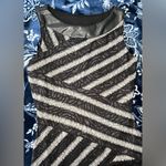 Joseph Ribkoff  Sleeveless Dress Textured with a Leather-Trimmed Neckline Photo 2