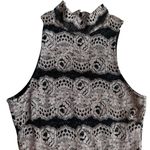 Privy Size S High Neck Lace Bodycon Maxi Dress Black Gold Special Occasion NYE Photo 2