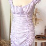 Cotton Candy LA Purple Gingham Dress Photo 0