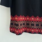 St. John Sweater Large Wool Blend Knit Damask Southwestern Mod Metallic Luxe Art Photo 3