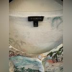 Talbots  Charming Tropical Palm Tree Hawaiian Florida Cardigan XL Photo 2