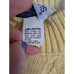 Kate Collins Yellow Knit Short Sleeve Sweater Made in the USA Photo 4