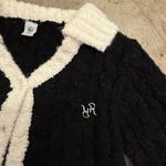 W Concept RonRon Collar Cable Boucle Alpaca wool blend Knit cardigan top Black Photo 3