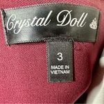 Crystal Doll  Deep Red Sequin Maxi Dress Photo 2