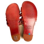 BED STÜ Hilda Red Leather Sandals Buckle Straps Size 9.5 Gladiator Boho Slides Photo 7