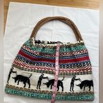 Womens Tapestry Purse/tote handbag, PORTUGAL Acores Running of The Bulls Boho Red Photo 14