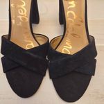 Sam Edelman {11}  Yancy Block Heel Ankle Strap Sandals in Black Suede Photo 4
