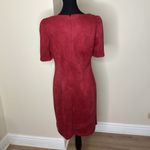 Nine West Scuba Suede Mini Dress Red Wine Size 4 Photo 7