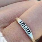 Silver Mom Engraved Ring Photo 3