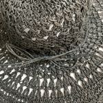 Vintage 100% paper lightweight black crochet floppy hat Photo 4