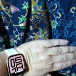 LuLaRoe Blue Madison Skirt Multi-color Flora and Trellis Print Photo 2