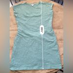 J.Crew  Women’s Sz Medium Pale Green Short Sleeve Tie-Waist T-Shirt Dress Photo 9