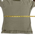 Lauren Ralph Lauren Green Cream Stripe Long Sleeve Tee Size M Faux Suede Patches Size M Photo 7