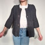 Juicy Couture Vintage Knit Grey Button Down Sweater Cardigan Photo 0