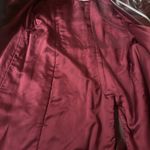 Marina Rinaldi Deep Burgundy belted Leather Jacket size 21 lined (US 12) Red Photo 14