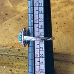 Chrysocolla Orissa Garnet Sterling Silver Ring Size 8 Photo 7