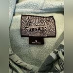 Brooklyn Cloth  Teal Swirl Embroidered Drip Hoodie. Kangaroo Pocket. Sz: S. Photo 11