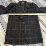 Vintage 80’s/90’s New York Girl Gray Wool Blend Plaid Blazer Coat​​​​ Size M Photo 9