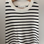 Label of Graded Goods  stripe crewneck sweater black cream cotton blend size S Photo 2