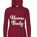 LuLaRoe NWT Amber Lightweight Maroon Burgundy Home Body Hoodie Size Small Photo 0