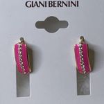 Giani Bernini NWT 18k Gold Over Sterling Silver Magenta Rose CZ Earrings Photo 1