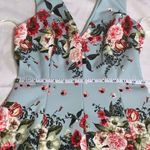 Jessica Simpson Floral Blue Pinup Style Dress Sz 4 Photo 7