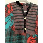 Vintage 90s Vallabh Oswal Small Red Black Sweater Ribbed Womans cottagecore Red Photo 2