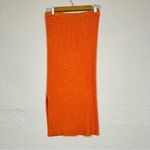 House of Harlow  1960 Orange Ribbed Knit Bodycon Midi Skirt Small Stretch Casual Photo 2