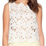 Line and Dot NWT Femme Floral Crochet Tank Top White Size Medium Romantic Feminine Photo 1