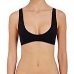 Rochelle Sara Black Scoop Neck Bikini Top Bra Swimwear Size Small Photo 0