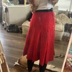 None Vintage wool Red A-Line pleated Women's Skirt Photo 3