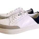 Boden Emily White & Navy Leather Training Casual Sneakers 40 US 8.5 Size undefined Photo 1