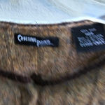 Vintage Crossing Pointe 100% Wool Brown Sweater Button up Winter Sweater Size M Photo 3