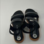 Italian Shoemakers  Black Croc-Embossed Sandals Photo 10