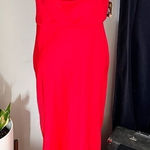 Taylor Midi Slip Midi Dress, Holiday/Christmas Party‎ Dress, Red, Size 10, NWT Red Photo 0
