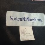 Norton Mcnaughton  VINTAGE BLACK VELOUR GOLD SCROLL STITCH DRESS JACKET 8 Photo 11